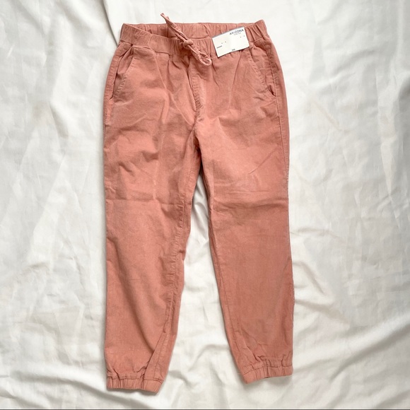 Arizona Jean Company Pants - Arizona Pink Corduroy Tied Joggers